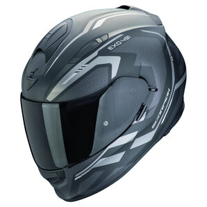Scorpion Exo-491 Kripta Integralhelm Matt Schwarz Silber von Scorpion