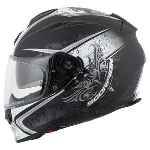 Scorpion Exo-491 Run Integralhelm Matt Schwarz Lila von Scorpion