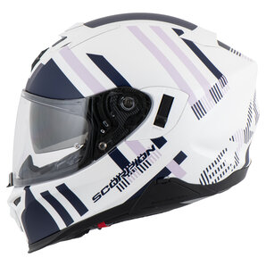 Scorpion Exo-520 Evo Air Banshee Integralhelm Matt Weiss Blau Lila von Scorpion