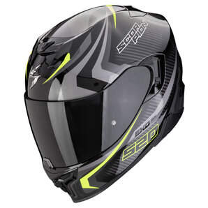 Scorpion Exo-520 Evo Air Terra Integralhelm Schwarz Silber Neon Gelb von Scorpion