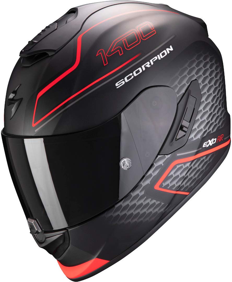Scorpion Herren EXO-1400 AIR Galaxy Matt Neon Red XXL Motorcycle Helmets, rot von Scorpion