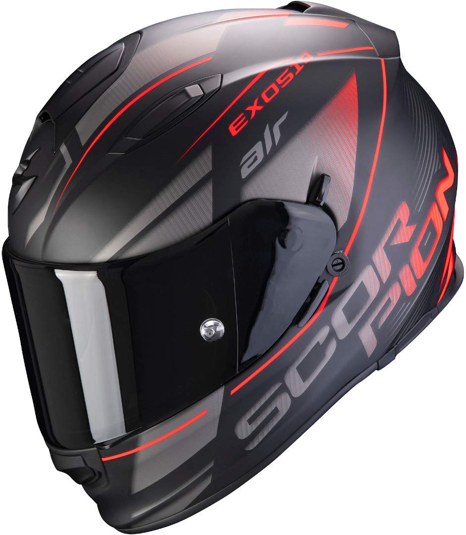 Scorpion Herren EXO-510 AIR FERRUM Matt Black-Silver-Red XXL Motorcycle Helmets von Scorpion
