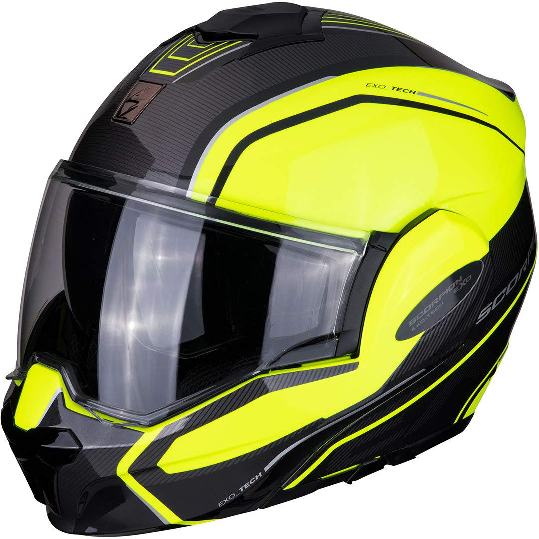 Scorpion Herren EXO-TECH TIME Off Neon Yellow-Silver XXL Motorcycle Helmets von Scorpion