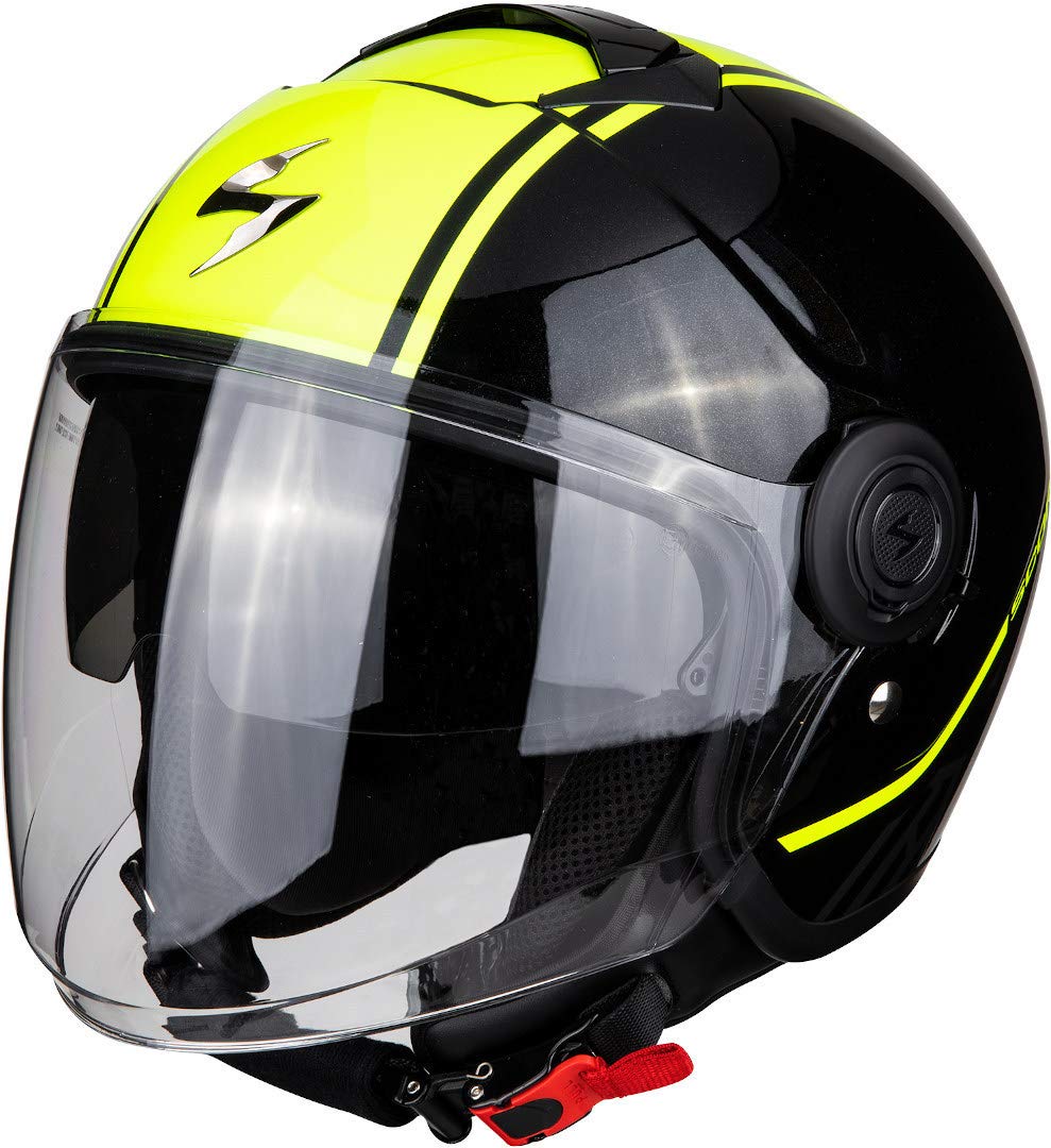 Scorpion Herren NC Motorrad Helm, Schwarz/Gelb, XL von Scorpion