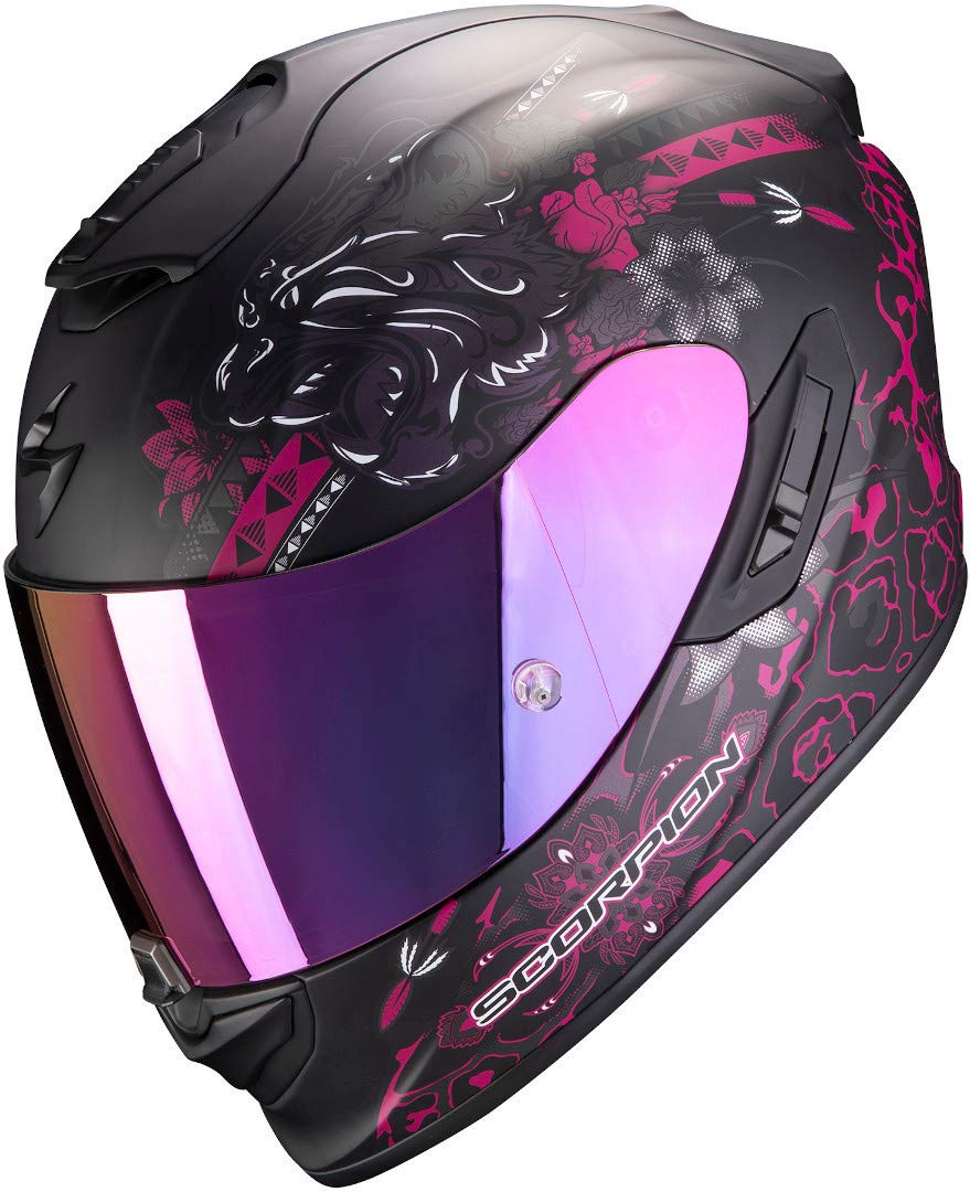 Scorpion Herren NC Motorrad Helm, Schwarz/Rosa, S von Scorpion