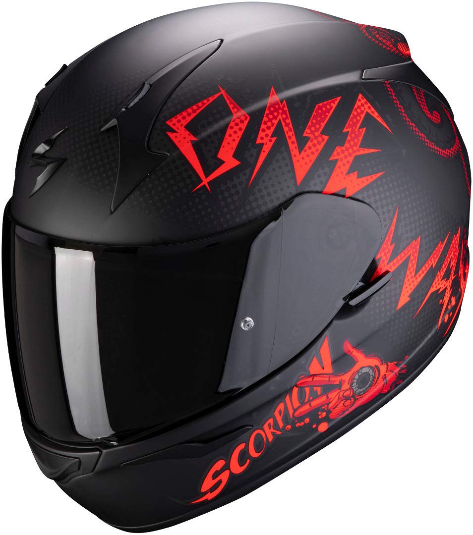 Scorpion Herren NC Motorrad Helm, Schwarz/Rot, M von Scorpion