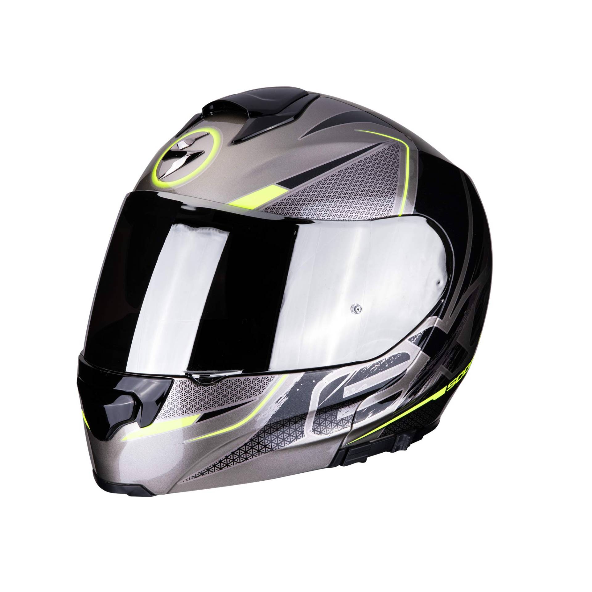 Scorpion Unisex – Erwachsene NC Motorrad Helm, Grau/Schwarz/Fluo, XL von Scorpion