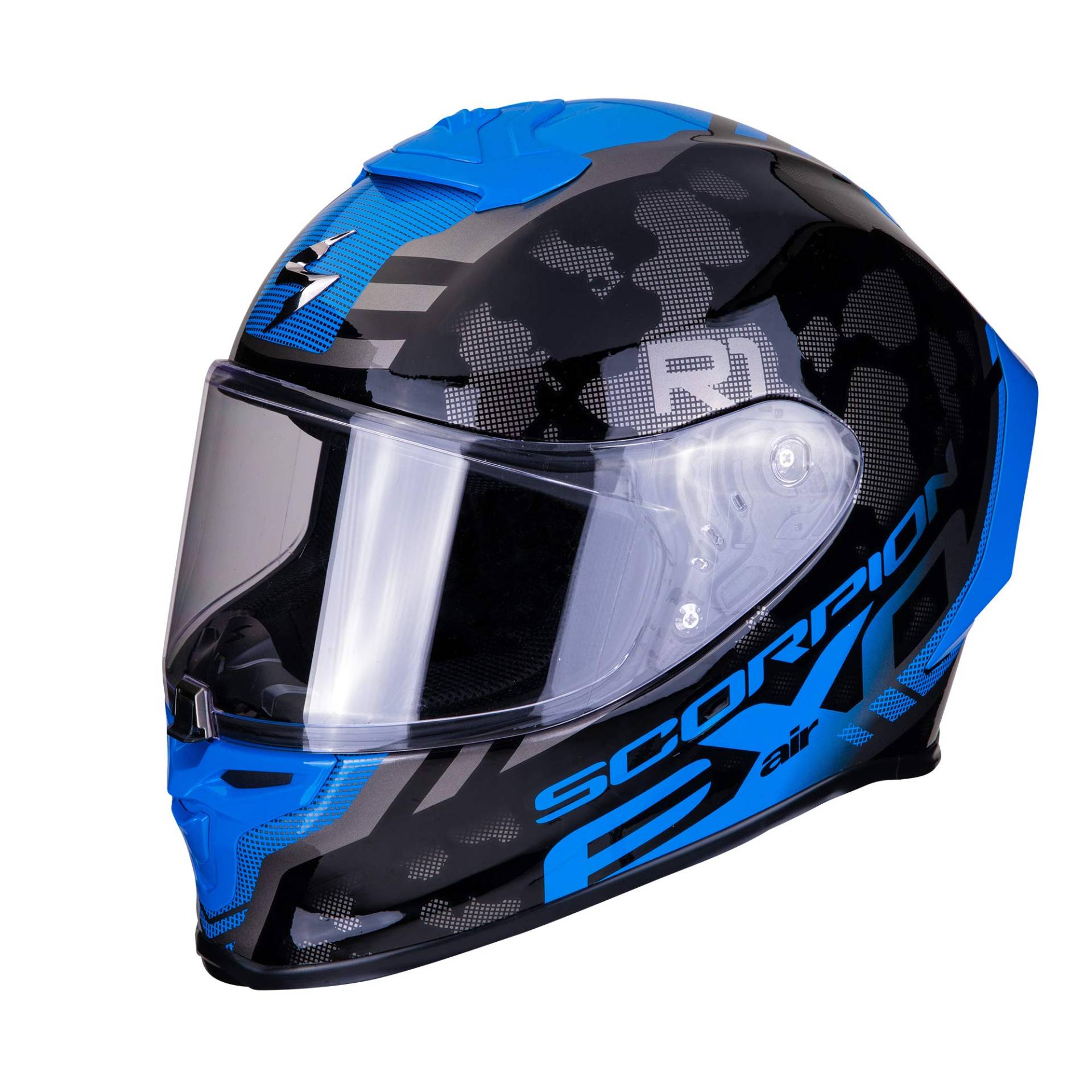 Scorpion Unisex – Erwachsene NC Motorrad Helm, Schwarz/Blau, S von Scorpion