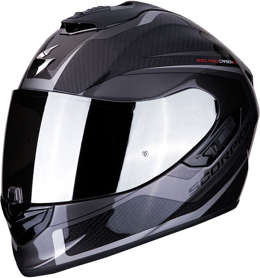 Scorpion Unisex – Erwachsene NC Motorrad Helm, Schwarz/Grau, S von Scorpion