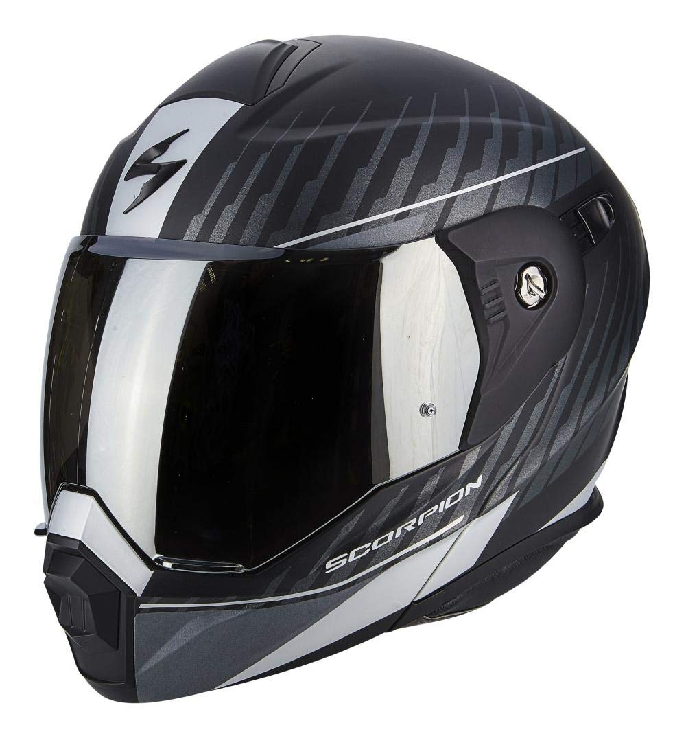 Scorpion Unisex – Erwachsene NC Motorrad Helm, Schwarz/Grau, XS von Scorpion