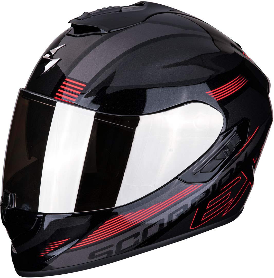 Scorpion Unisex – Erwachsene NC Motorrad Helm, Schwarz/Rot, L von Scorpion