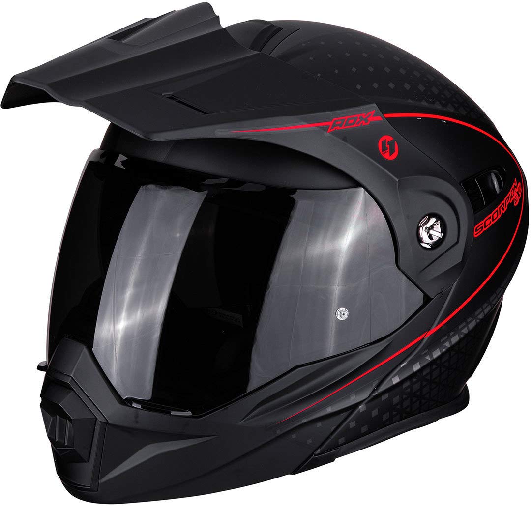 Scorpion Unisex – Erwachsene NC Motorrad Helm, Schwarz/Rot, S von Scorpion