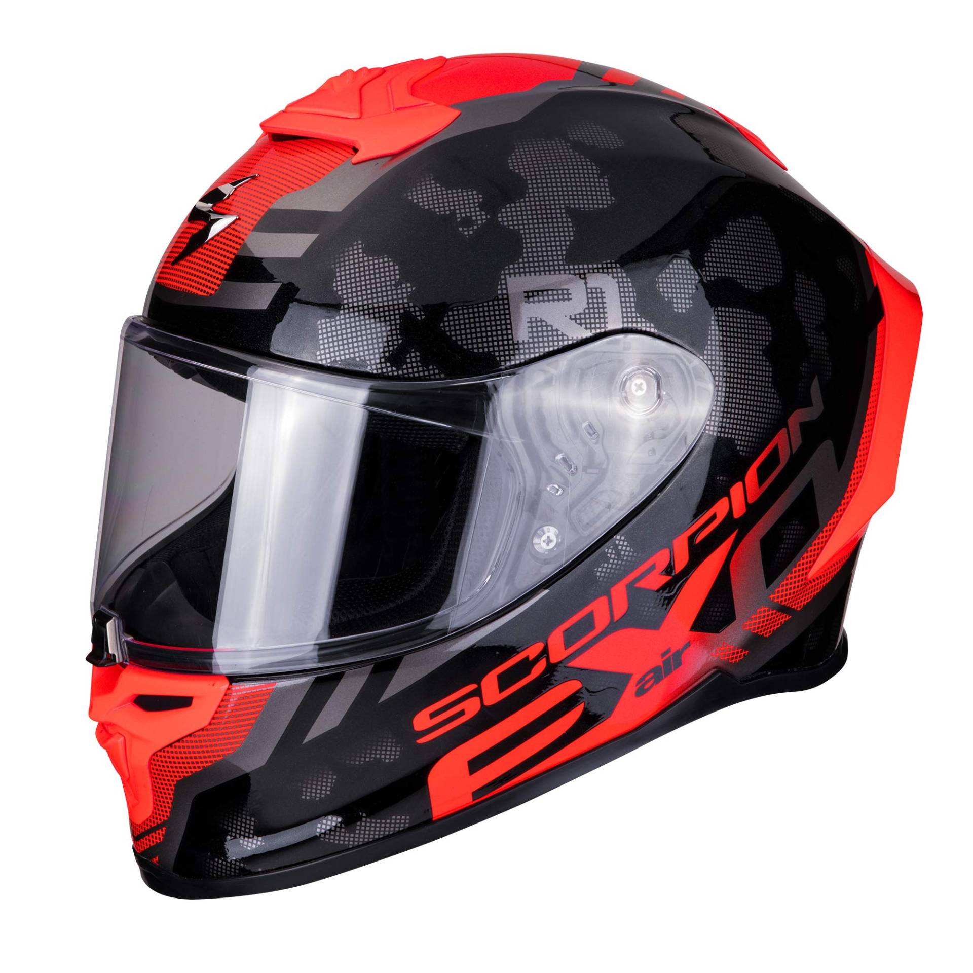 Scorpion Unisex – Erwachsene NC Motorrad Helm, Schwarz/Rot, XL von Scorpion