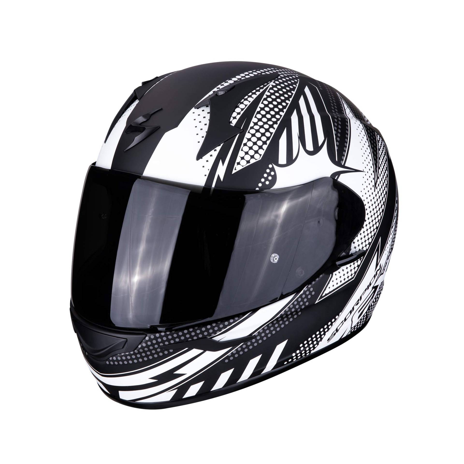 Scorpion Unisex – Erwachsene NC Motorrad Helm, Schwarz/Weiss, S von Scorpion