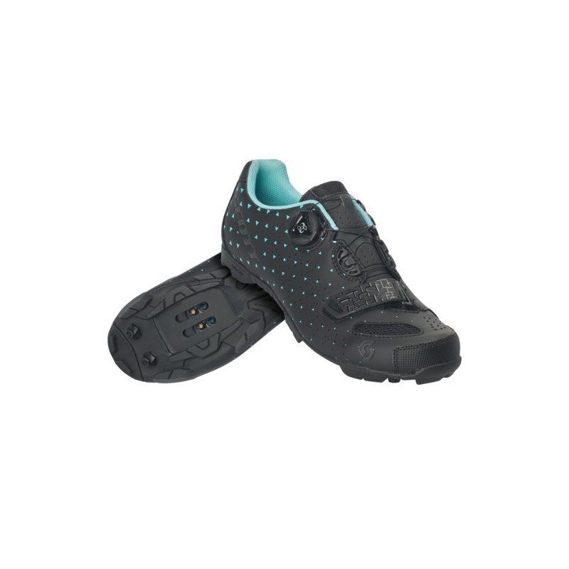 Scott Schuhe Damen Mtb Comp Boa - matt black/turquoise blue von Scott Sports