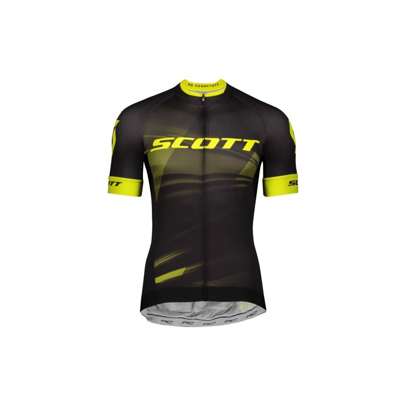 Scott Shirt M's RC Pro s/sl - black/sulphur yellow/S von Scott Sports