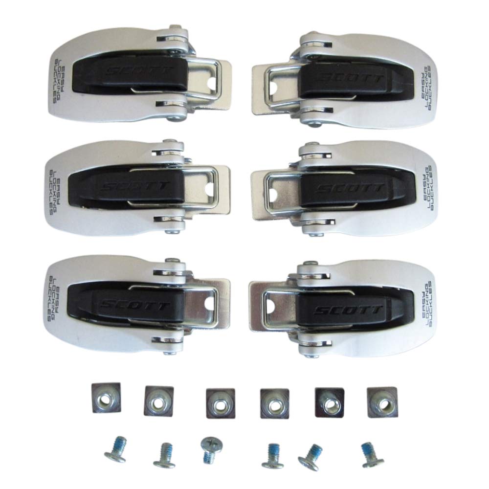 SCO MX BOOT BUCKLE SET 550 SILVER/BLACK NGRÖSSE von Scott