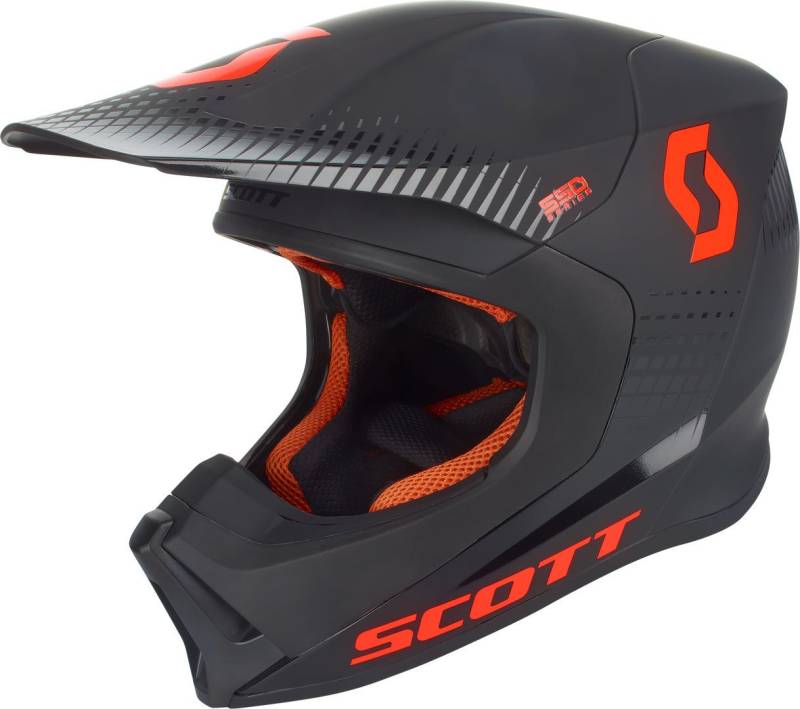 SCOTT Helmet 550 Hatch ECE Black/ORANGE L von Scott