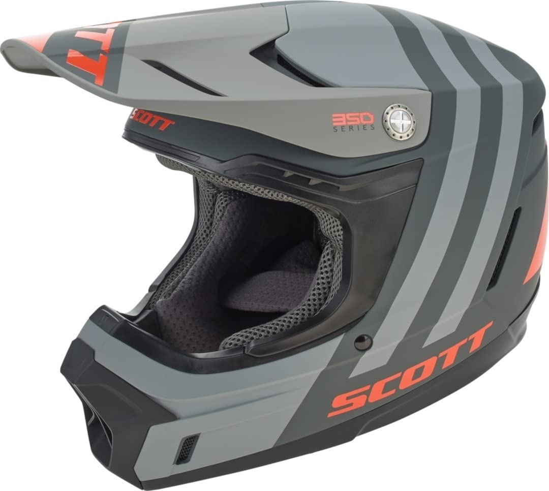 Scott 350 Evo Plus Dash MX Enduro Motorrad / Bike Helm schwarz/grau/orange 2022: Größe: S (55-56cm) von Scott