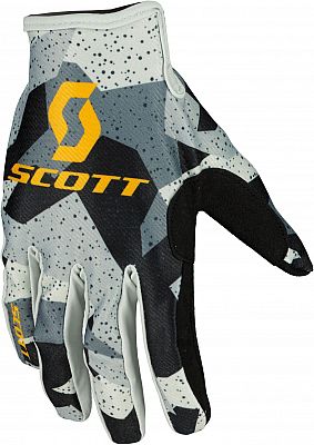 Scott 350 Fury Evo 7429 S23, Handschuhe Jugend - Schwarz/Grau/Gelb - XS von Scott