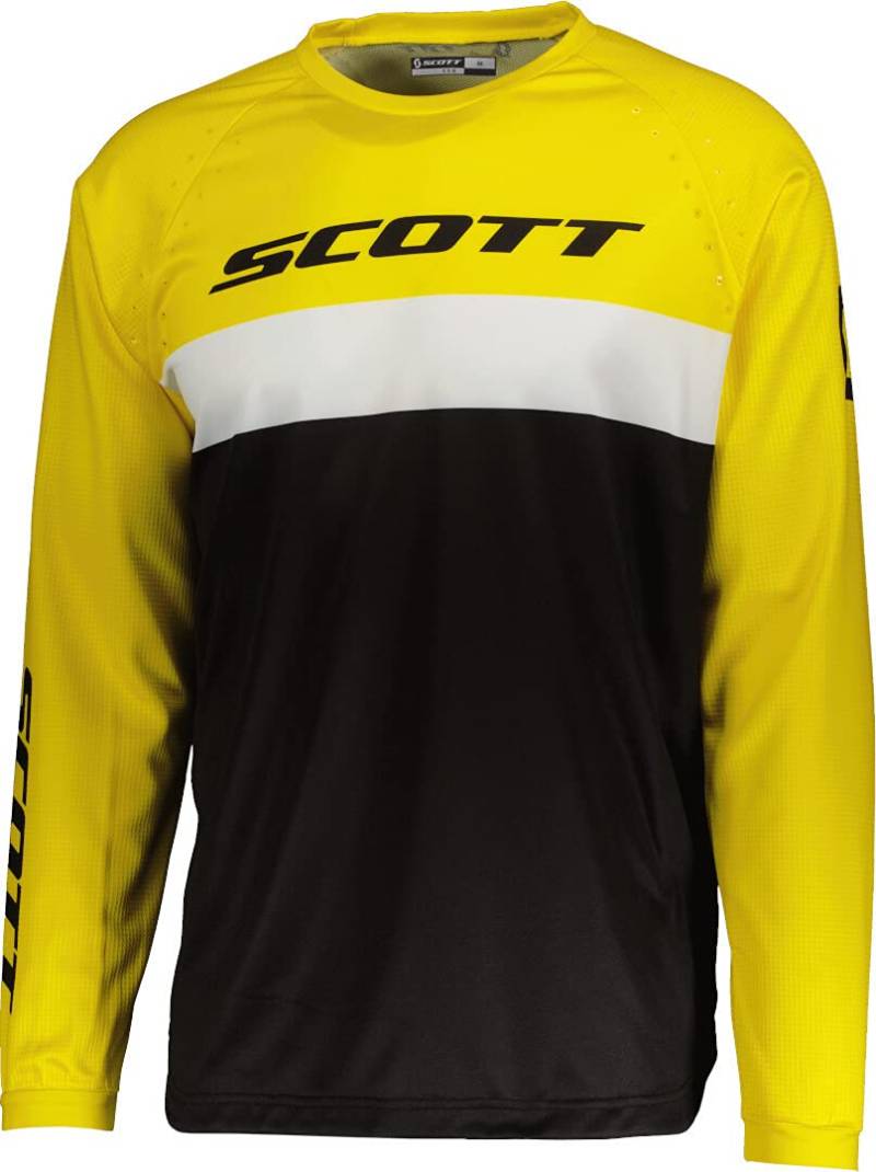 Scott 350 Swap Evo MX Motocross Jersey/DH Fahrrad Trikot lang schwarz/gelb 2023: Größe: L (50/52) von Scott