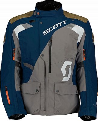 Scott Dualraid Dryo, Textiljacke wasserdicht - Dunkelblau/Grau/Braun - Bauch XXL von Scott