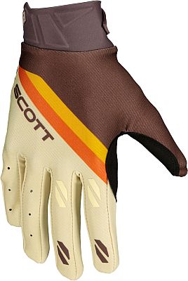 Scott Evo Dirt S24, Handschuhe - Beige/Dunkelbraun/Orange/Gelb - L von Scott
