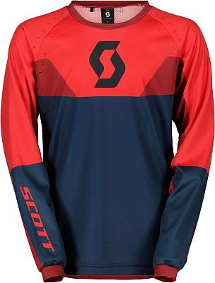 Scott Evo Track S24, Trikot Kinder - Dunkelblau/Neon-Rot - XL von Scott