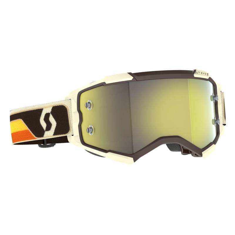 Scott Fury MX Goggle Cross/MTB Brille beige/braun/gelb Chrom Works von Scott
