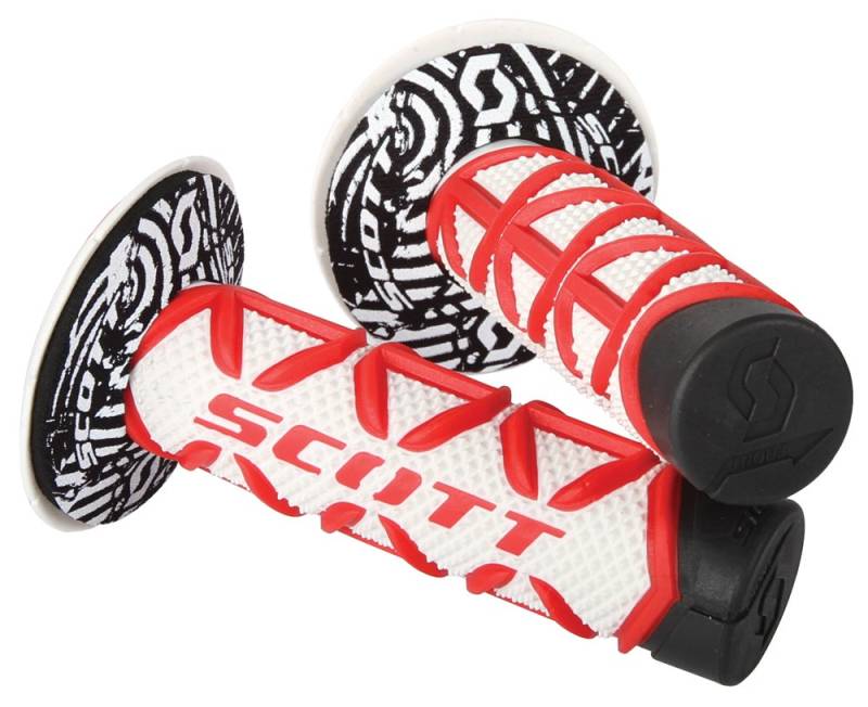 Scott Sports 219626-1005 rot/weiß Diamond Motorradgriffe von Scott