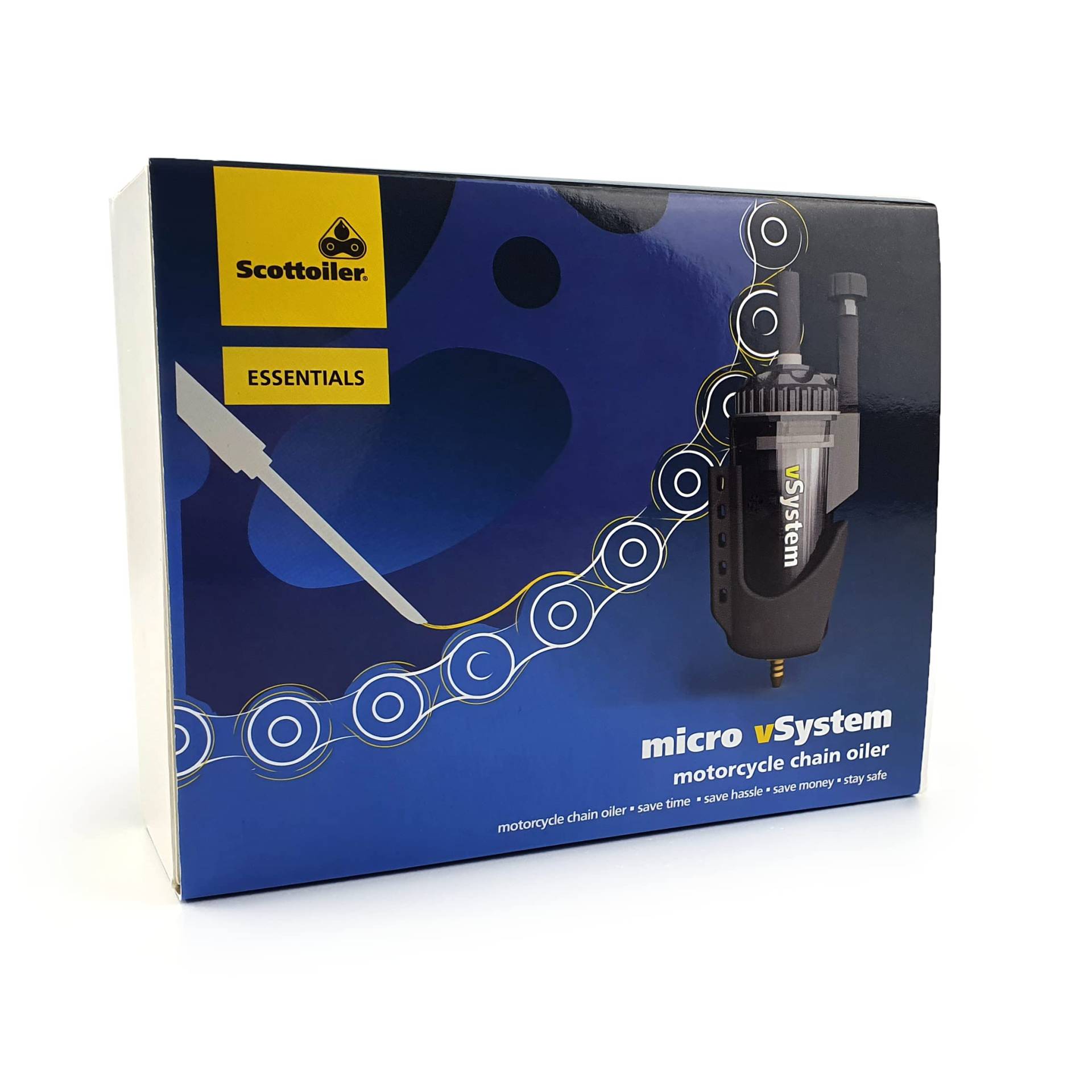Scottoiler Essentials - Micro-vSystem - automatisches Kettenschmiersystem für Motorräder Scottoiler Essentials - Micro-vSystem - automatisches Kettenschmiersystem für Motorräder von Scottoiler
