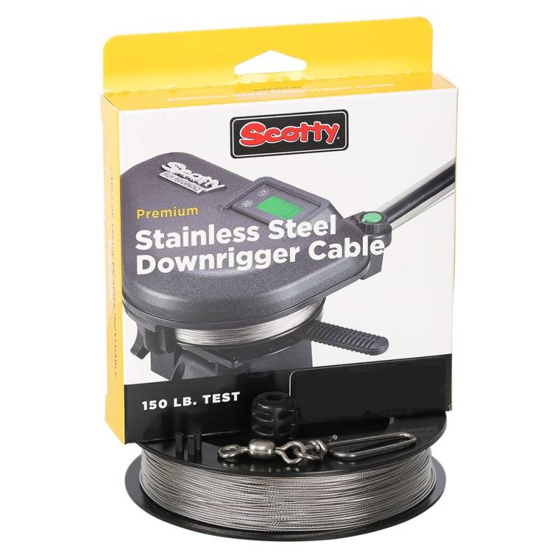 Scotty #1001K Premium-Edelstahl-Ersatz-Downrigger-Kabel mit Kit (90 m) von Scotty
