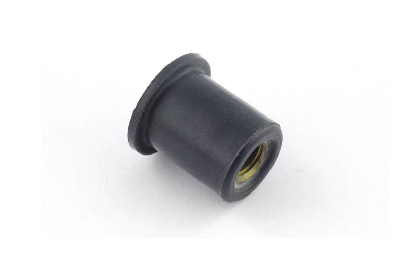 100x Gummimutter M6 Neopren - Verkleidung Motorrad Gummi Mutter Vibrationsdämpfer von Screws4Bikes