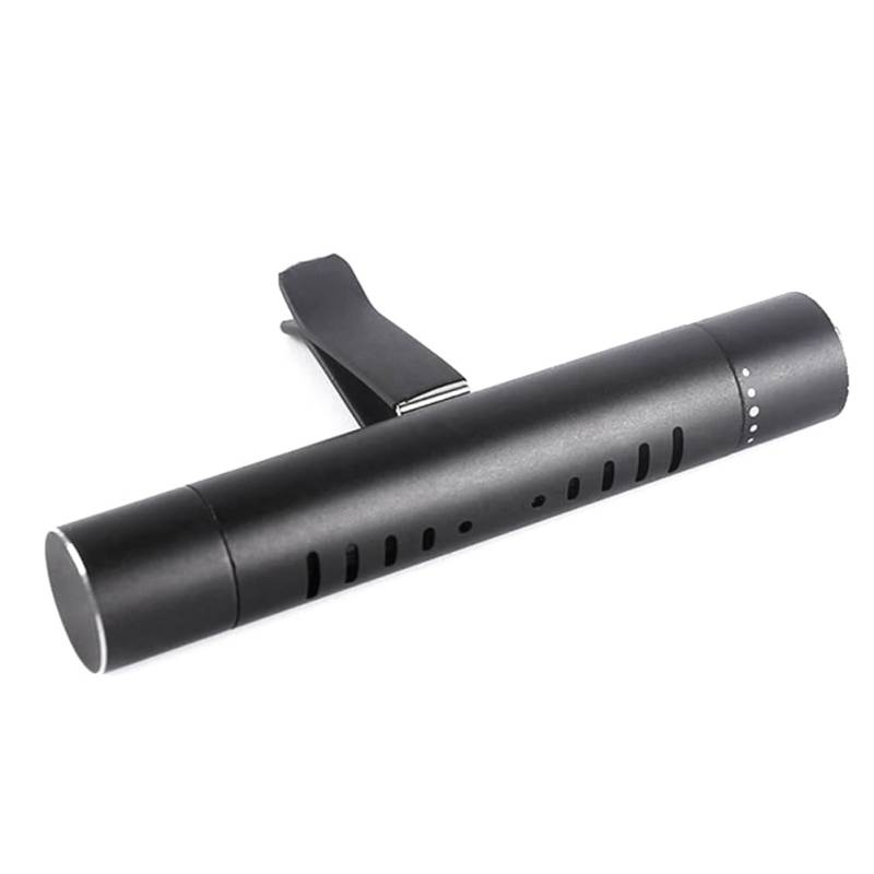 Sctecoau 1 Stück Auto-Parfüm-Diffusor-Entlüftungsclips, Parfüm-Sticks für Ätherische Öle, Schwarze Aluminiumlegierung für Autoduft von Sctecoau