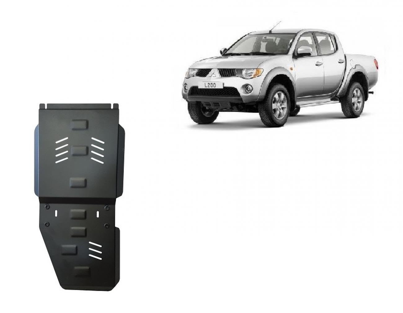 Stahl Unterfahrschutz für Getriebe und Differenzial kompatibel mit für Mitsubishi L 200 (2005-2015) Scut Protection von Scut Protection
