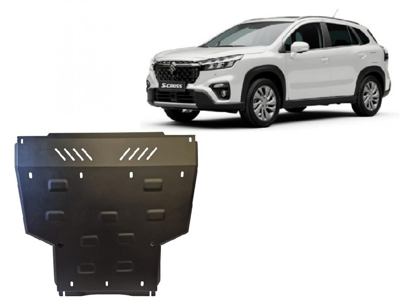 Stahl Unterfahrschutz für Motor und Getriebe kompatibel mit Suzuki S-Cross (2023-2025) Scut Protection von Scut Protection