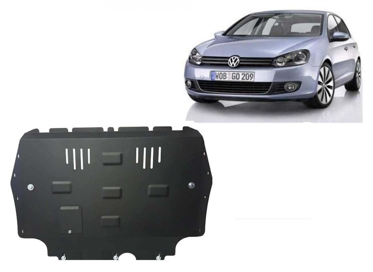 Stahl Unterfahrschutz für motor kompatibel mit VW Golf 6 (2008-2012) Scut Protection von Scut Protection