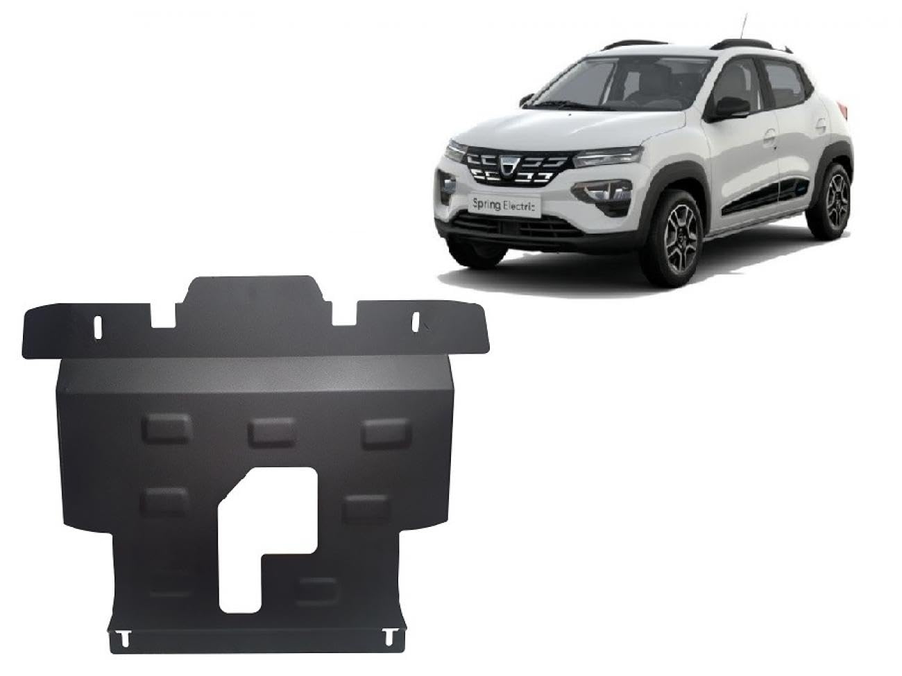 Stahl Unterfahrschutz für Motor kompatibel mit Dacia Spring - (2021-2025) von Scut Protection