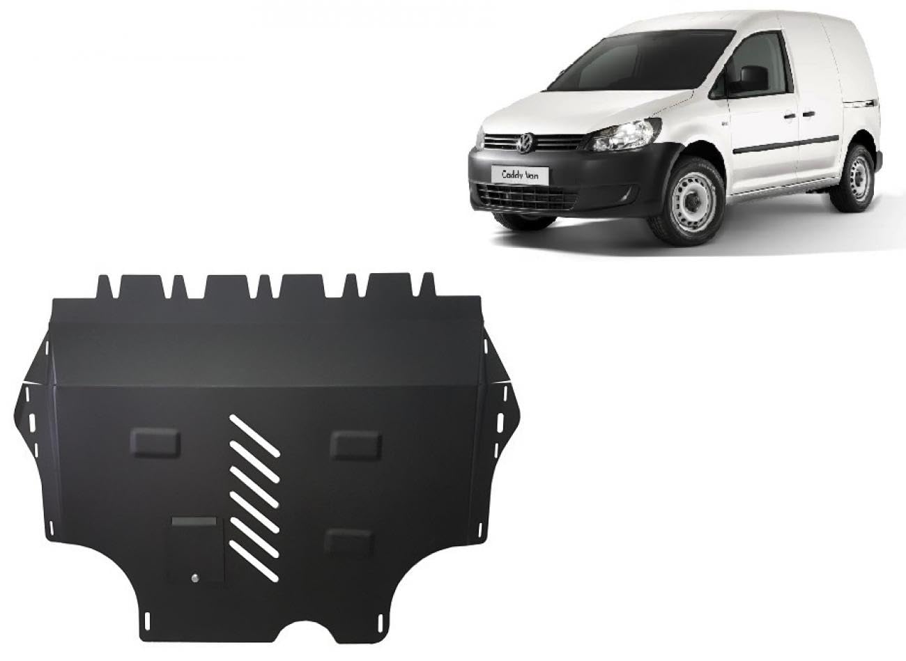 Stahl Unterfahrschutz für Motor kompatibel mit Marke Volkswagen Caddy - (2011-2020) Scut Protection von Scut Protection