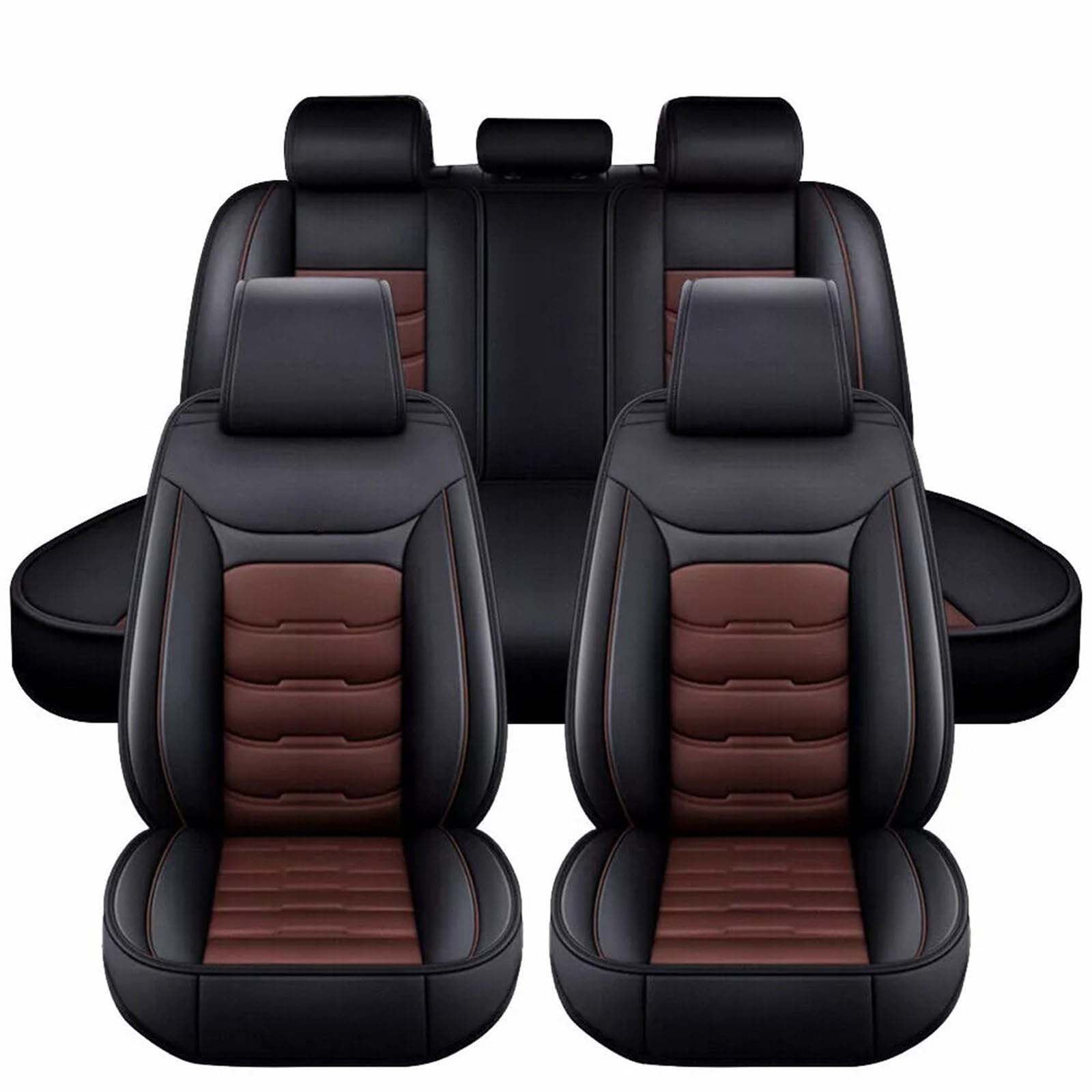 Full Set Auto Sitzbezüge für Audi A5 Sportback 3.0 TDI Quattro,Wasserdichtes VerschleißFest Leder Auto Sitzschutz,5 Stück Autositzbezüge von SePkus