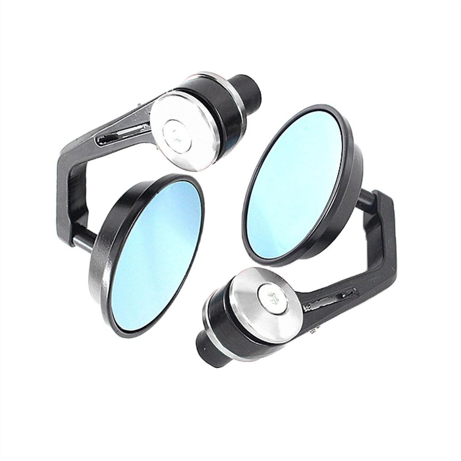 Motorrad Lenker Seitenspiegel Für Vespa GT GTS GTV 60 125 200 250 300 300ie Motorrad Spiegel Aluminium Griff Bar End Rearview Außenspiegel Zubehör Motorrad Lenkerendenspiegel (Farbe : Silber) von SePkus