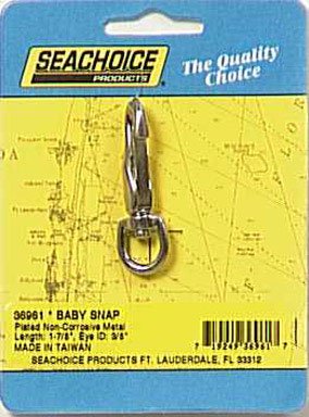 Seachoice 50 – 36961 Karabiner klein Messing vernickelt von SEACHOICE