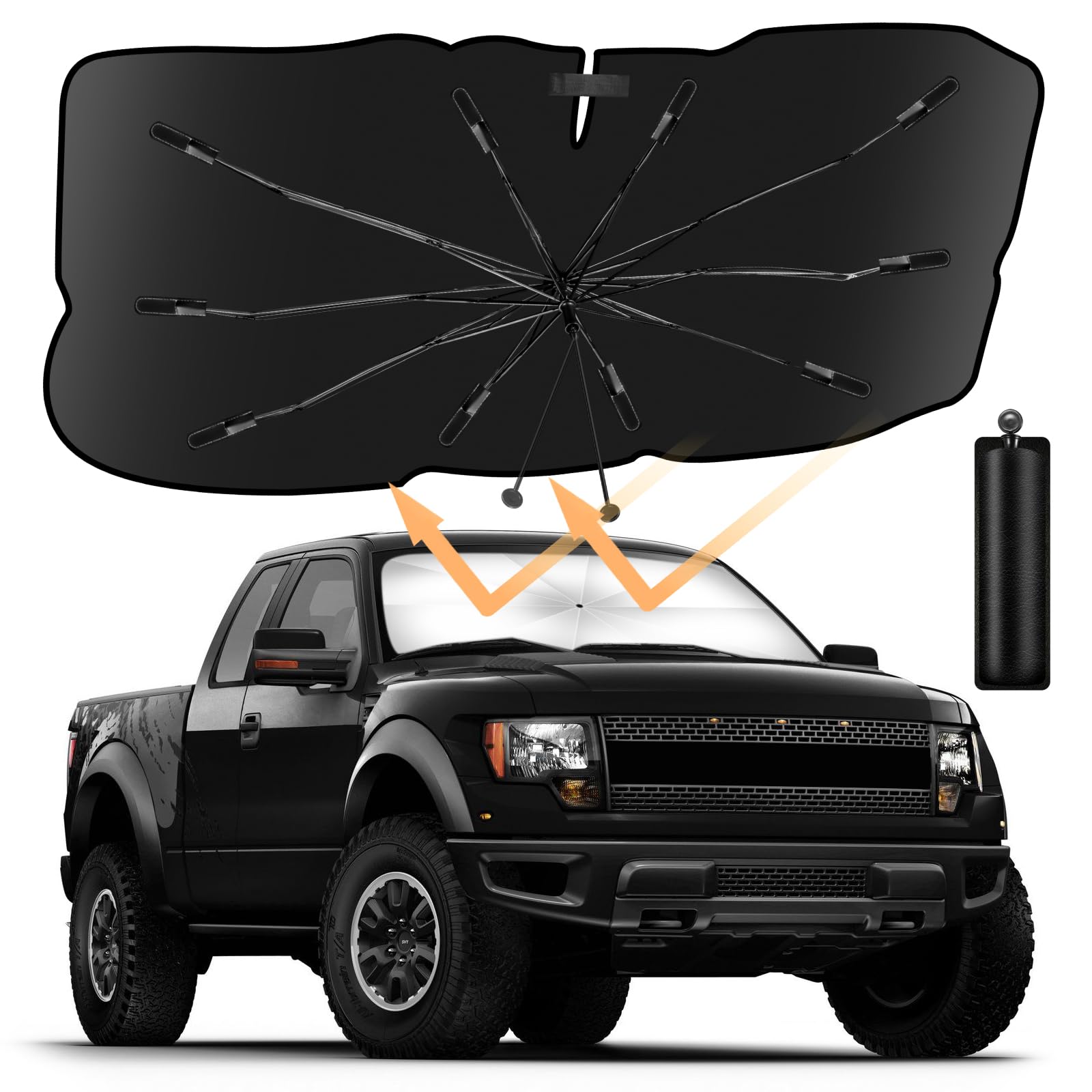 Sonnenschutz Auto Frontscheibe Innen,Sonnenschirm Auto Frontscheibe,Sonnenblende Auto Frontscheibe UV-Schutz & Hitzeblock für die Meisten Autos (145×85cm) von Seachrgif