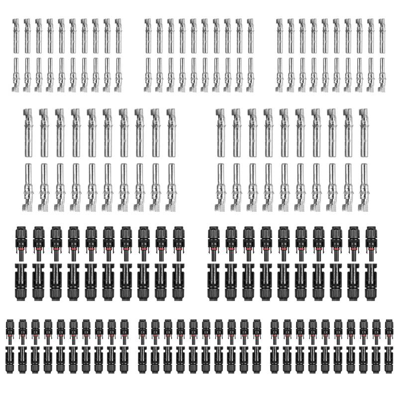 Seailka 50 Paar Solarstecker Männlich/Weiblich Solarpanel Kabelstecker, Photovoltaik Stecker IP67, Solar Steckverbinder PV Stecker Kompatibel mit 2.5mm²-6mm² Solarkabel (50 pair) von Seailka