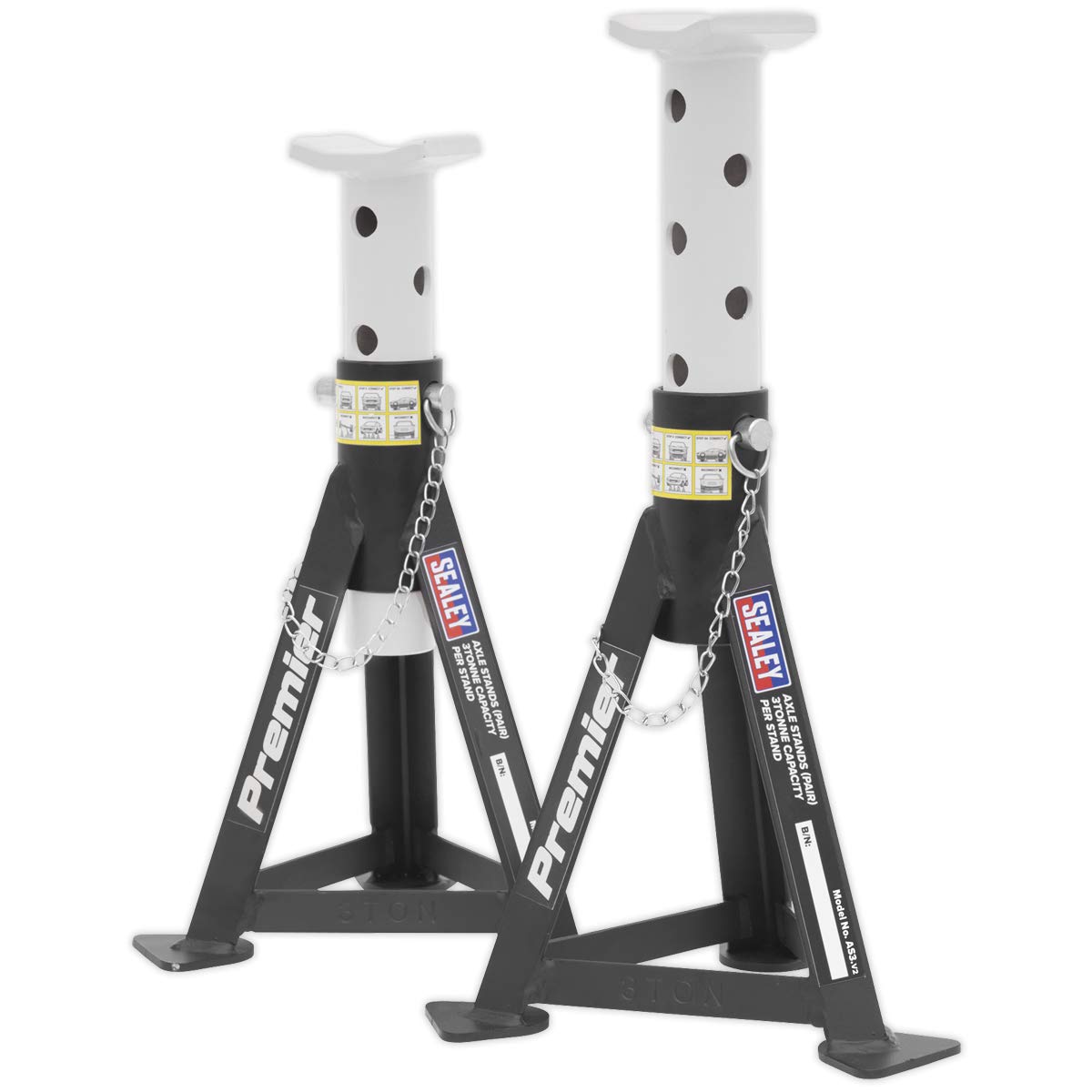 Sealey ACHSSTÜTZE 3tonne Kapazität pro Ständer 6tonne pro Paar Sealey ACHSSTÜTZE 3tonne Kapazität pro Ständer 6tonne pro Paar von Sealey