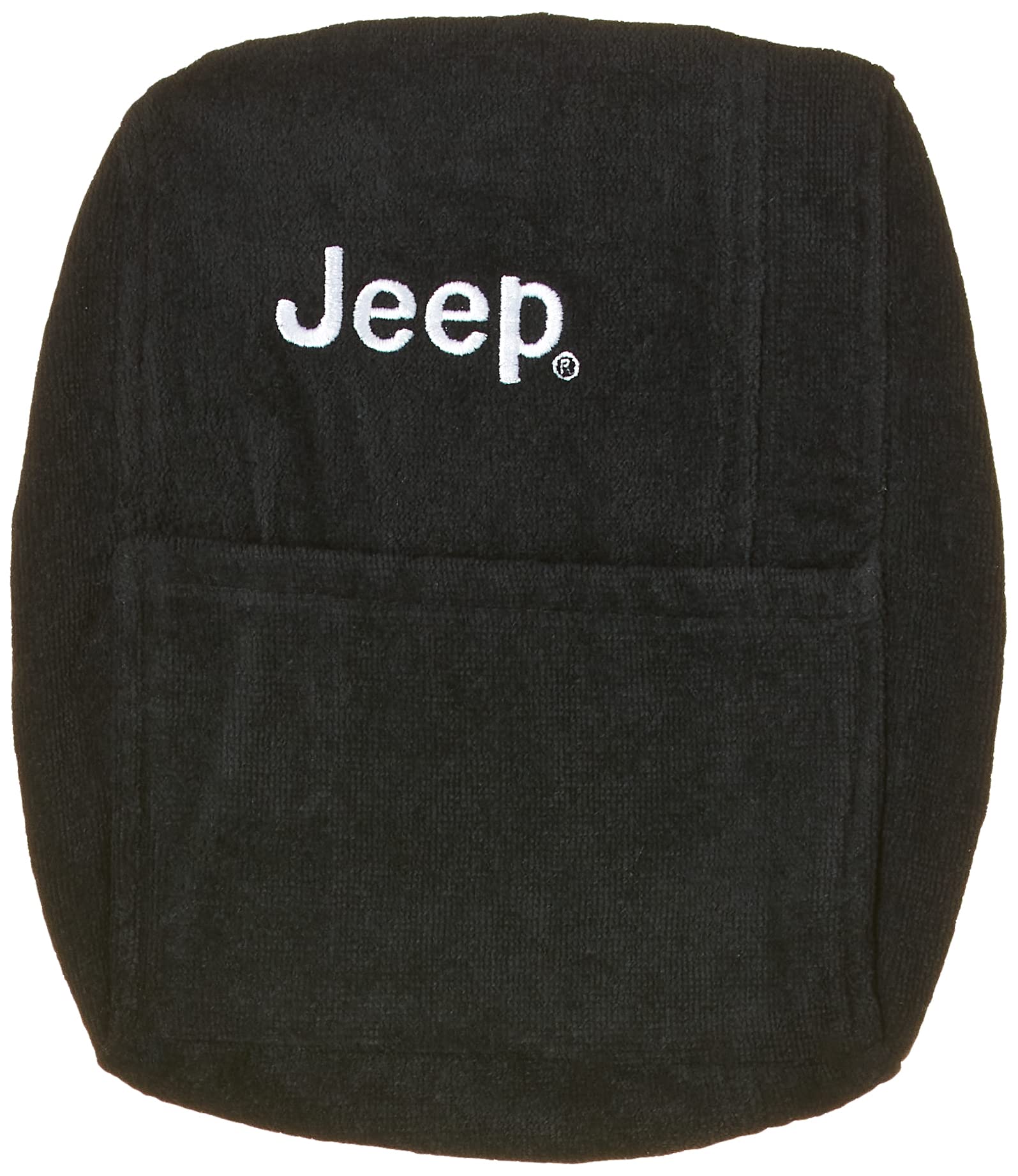 Seat Armour - KAJGCB05-10 Offiziell lizenzierte maßgefertigte Mittelkonsolen-Abdeckung mit Jeep-Logo für ausgewählte Jeep Grand Cherokee Modelle (2005–2010) – Schwarz von Seat Armour