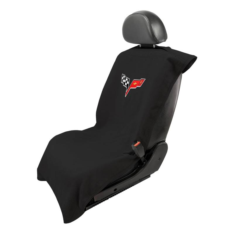 Seat Armour - Schwarze Handtuch-Sitzbezüge für Corvette C8 von Seat Armour