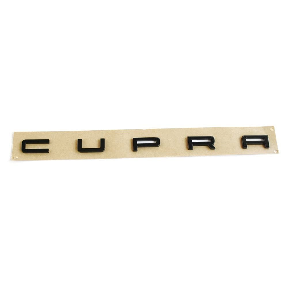 Original Seat Leon (5F) Cupra Schriftzug hinten Heckklappe Tuning Emblem, schwarz glänzend von SEAT