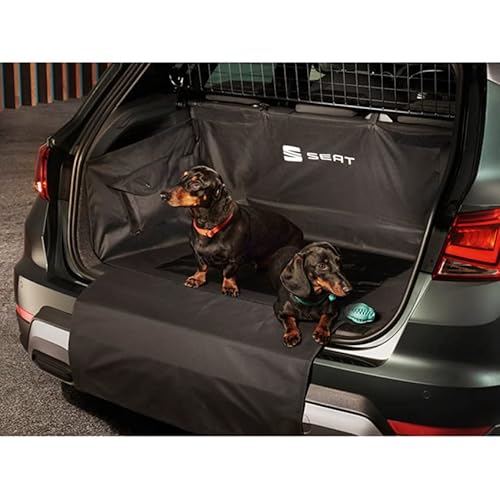Seat 000061609D Kofferraumabdeckung Kofferraummatte Schutzmatte Hund Hundedecke Haustier, schwarz von Seat