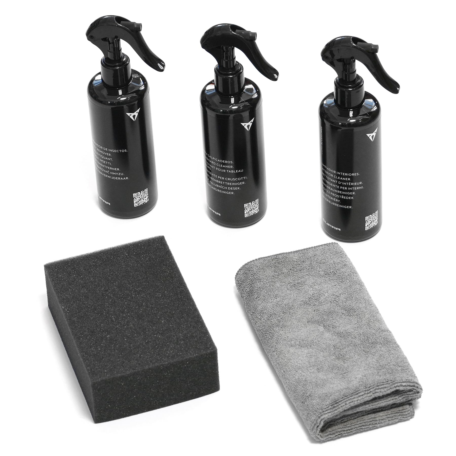 Seat 000096354C Pflege-Set Reinigungs-Set Mikrofasertuch Innenraumreiniger Insektenentferner Cockpitpflege Schwamm, mit CUPRA Logo Seat 000096354C Pflege-Set Reinigungs-Set Mikrofasertuch Innenraumreiniger Insektenentferner Cockpitpflege Schwamm, mit CUPRA Logo von Seat